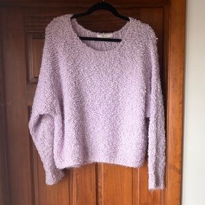 Lush Soft Lilac Scoop Neck Sweater